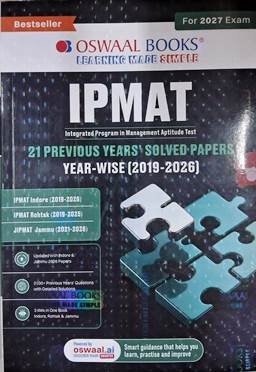 IPMAT -21 Previous Years Solved Papers Year-wise book